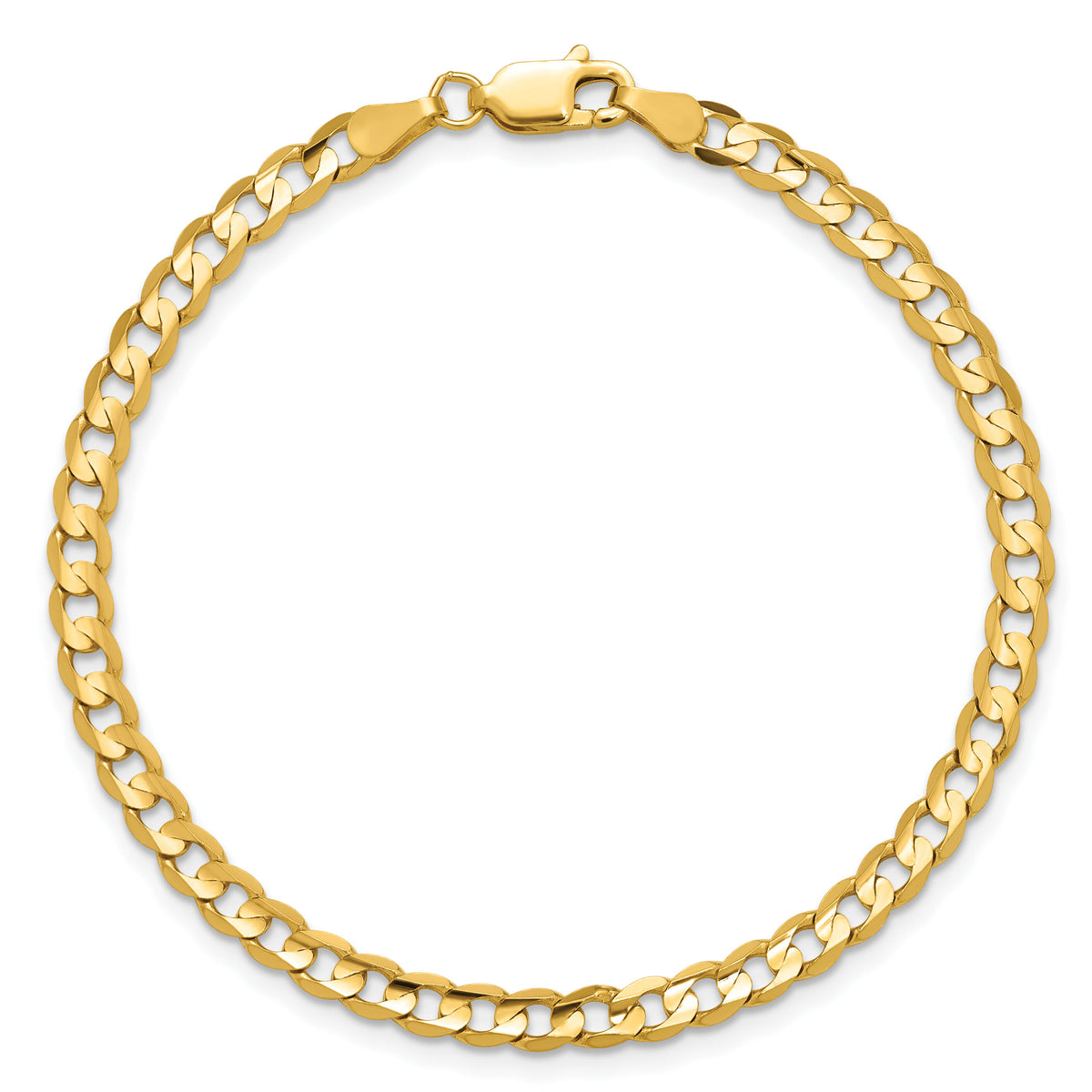 14k 3.8mm Open Concave Curb Chain-LCR100-8