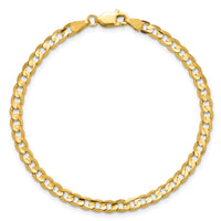 14k 3.8mm Open Concave Curb Chain-LCR100-8