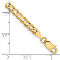 14k 3.8mm Open Concave Curb Chain-LCR100-8