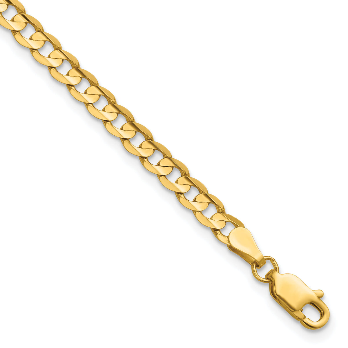14k 3.8mm Open Concave Curb Chain-LCR100-8
