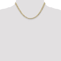 14k 4.5mm Open Concave Curb Chain-LCR120-16