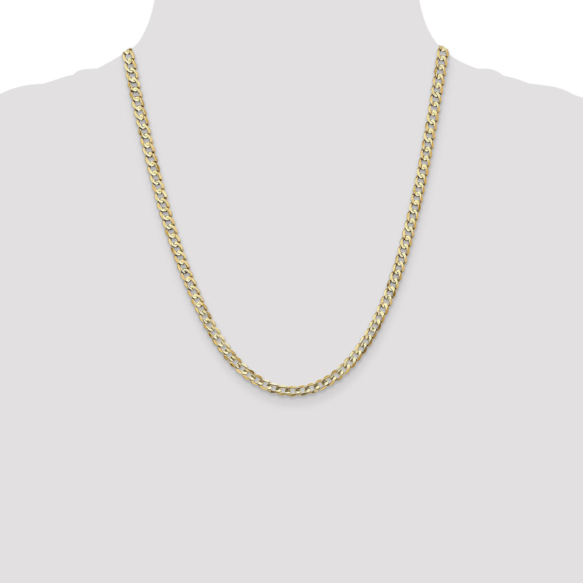 14k 4.5mm Open Concave Curb Chain-LCR120-22