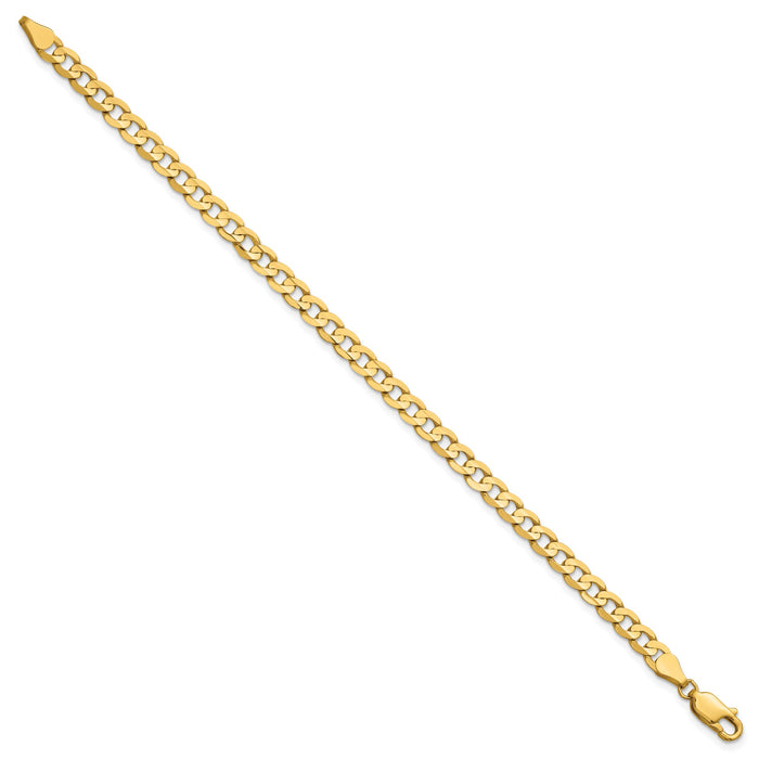 14k 4.5mm Open Concave Curb Chain-LCR120-8