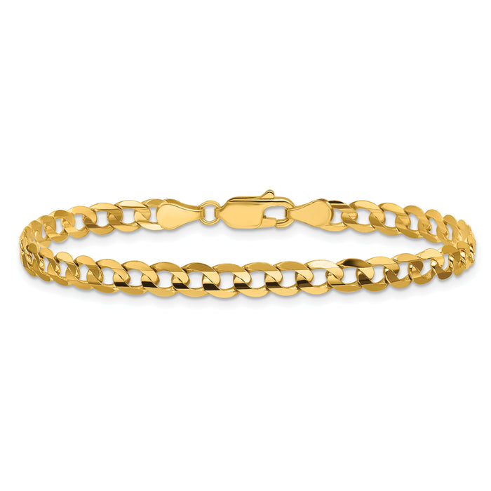 14k 4.5mm Open Concave Curb Chain-LCR120-9