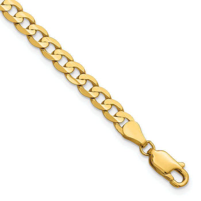 14k 4.5mm Open Concave Curb Chain-LCR120-8