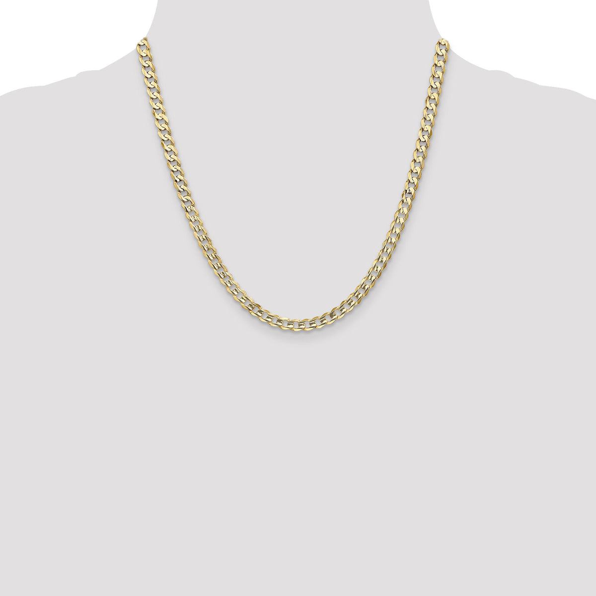 14k 5.25mm Open Concave Curb Chain-LCR140-20