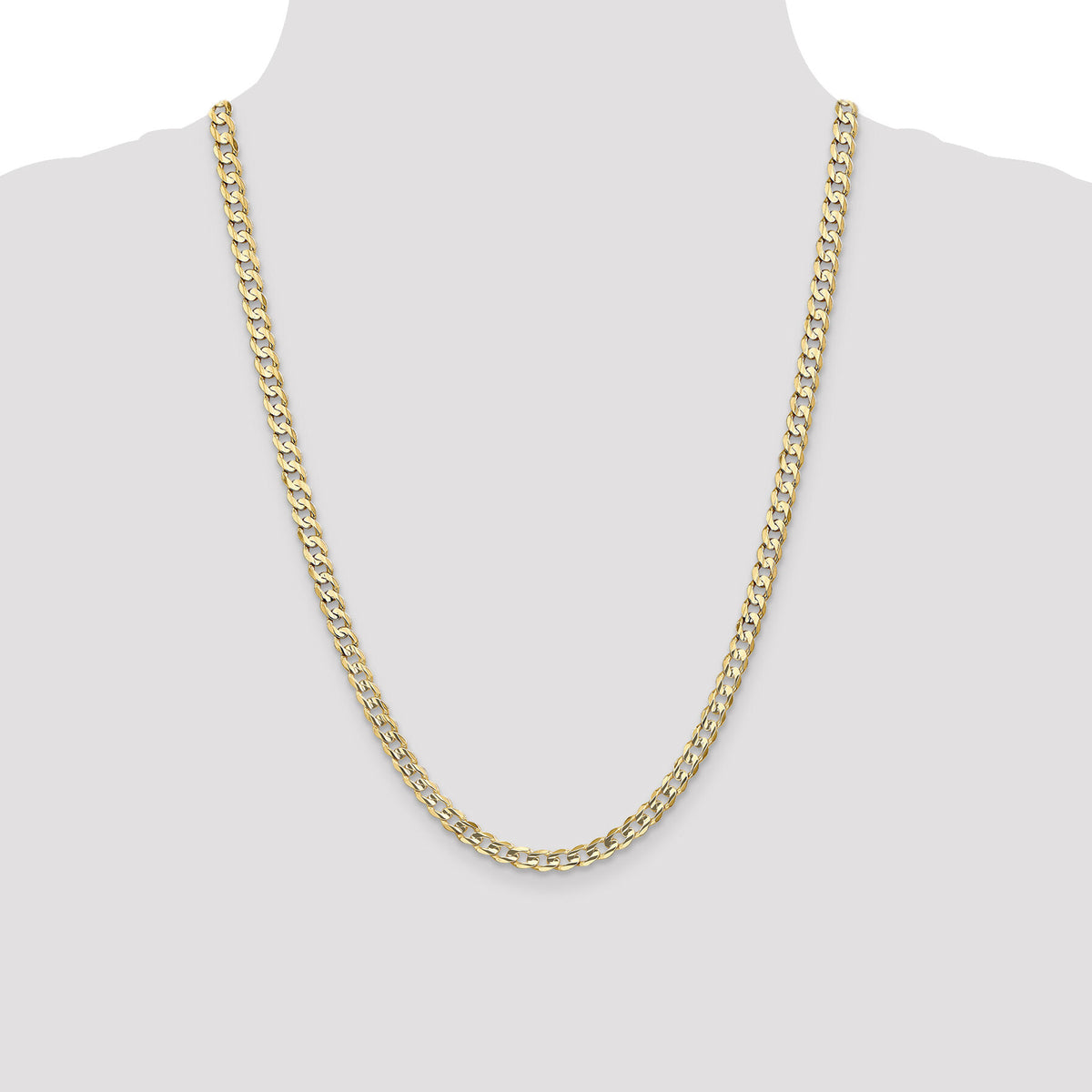 14k 5.25mm Open Concave Curb Chain-LCR140-24
