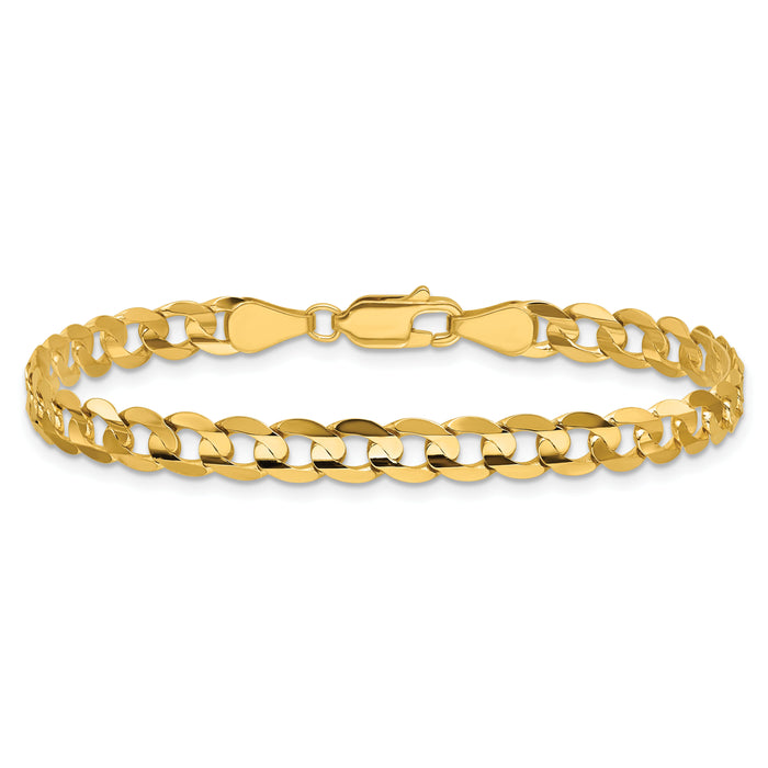14k 5.25mm Open Concave Curb Chain-LCR140-9