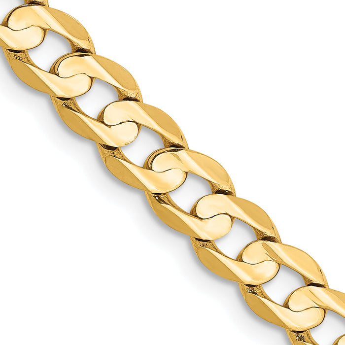 14k 5.25mm Open Concave Curb Chain-LCR140-16