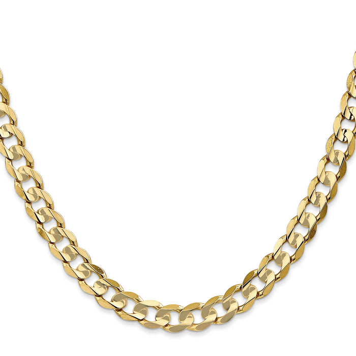 14k 6.75mm Open Concave Curb Chain-LCR180-26