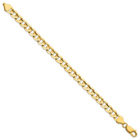 14k 6.75mm Open Concave Curb Chain-LCR180-9
