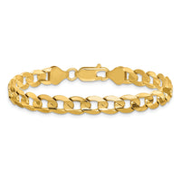 14k 6.75mm Open Concave Curb Chain-LCR180-8