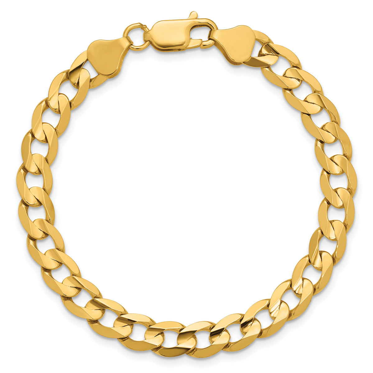 14k 6.75mm Open Concave Curb Chain-LCR180-7