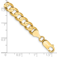 14k 6.75mm Open Concave Curb Chain-LCR180-9