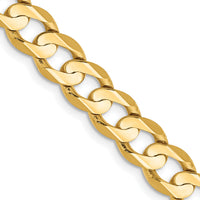 14k 6.75mm Open Concave Curb Chain-LCR180-28