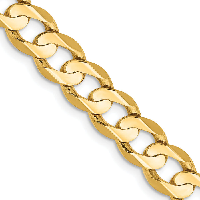 14k 6.75mm Open Concave Curb Chain-LCR180-20