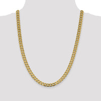 14k 7.5mm Open Concave Curb Chain-LCR200-24