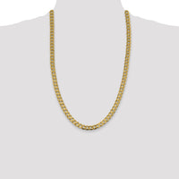 14k 7.5mm Open Concave Curb Chain-LCR200-26