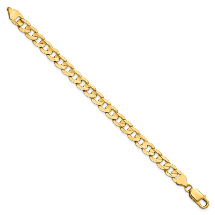 14k 7.5mm Open Concave Curb Chain-LCR200-7