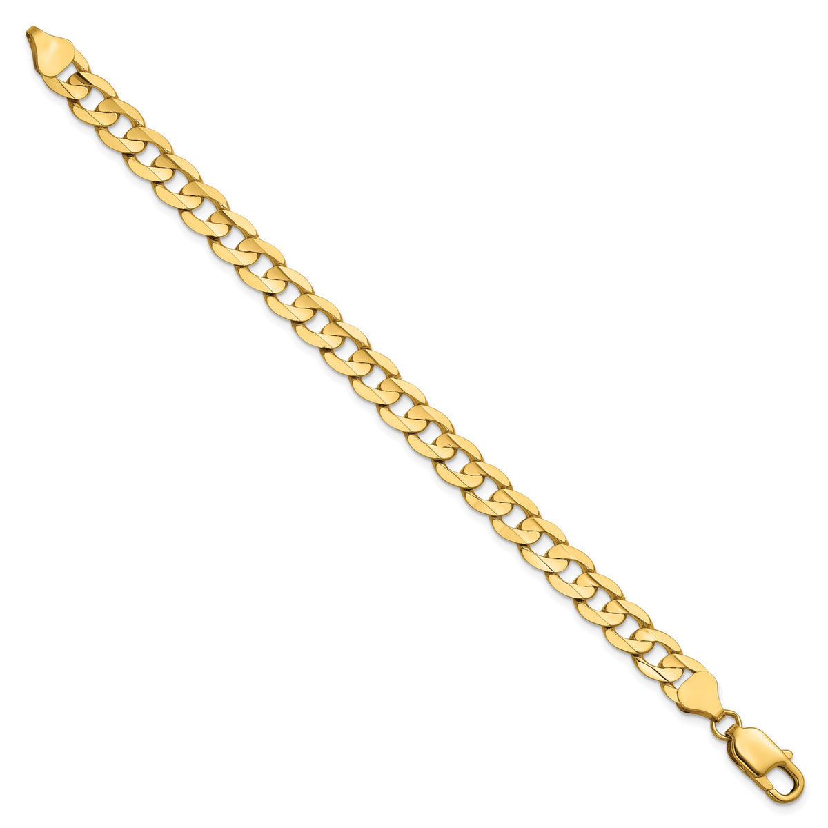 14k 7.5mm Open Concave Curb Chain-LCR200-8