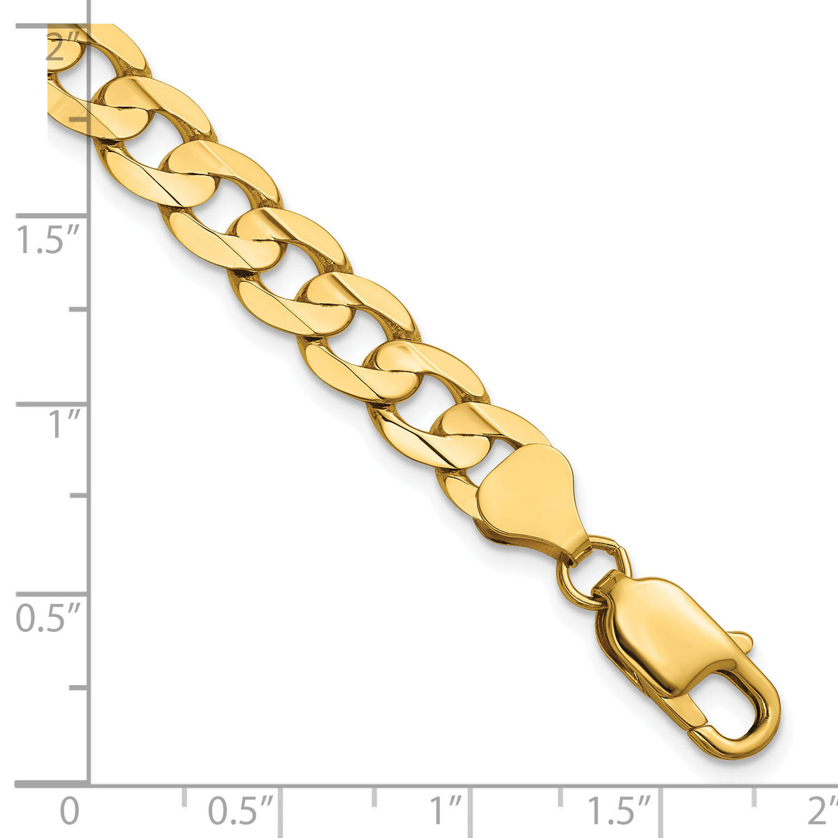 14k 7.5mm Open Concave Curb Chain-LCR200-7
