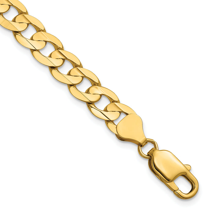 14k 7.5mm Open Concave Curb Chain-LCR200-7