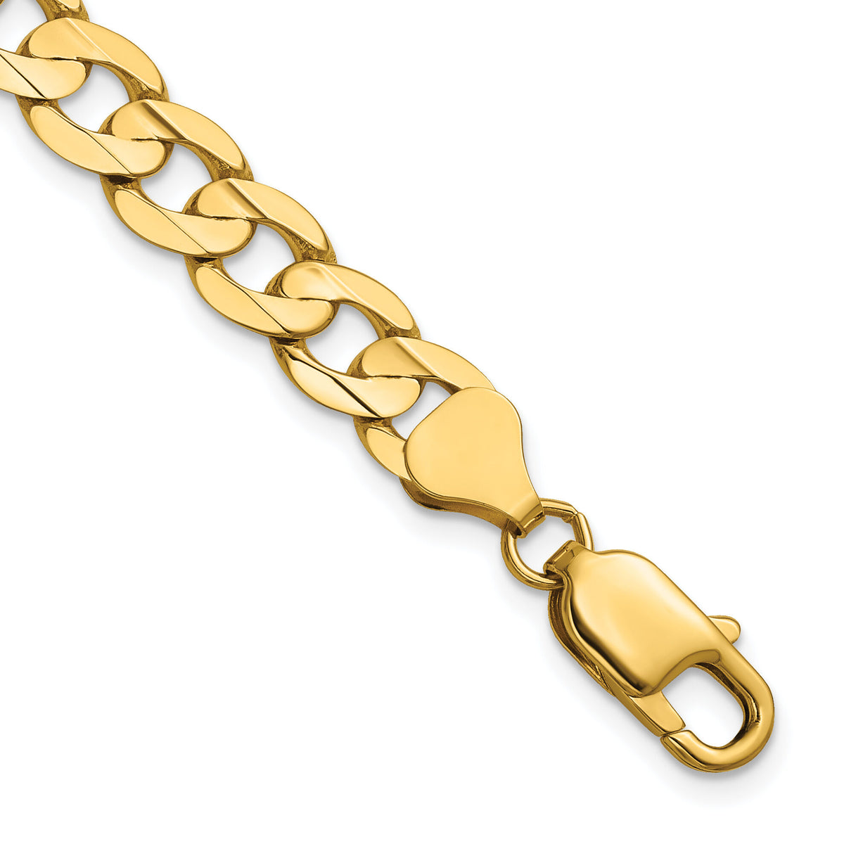 14k 7.5mm Open Concave Curb Chain-LCR200-26