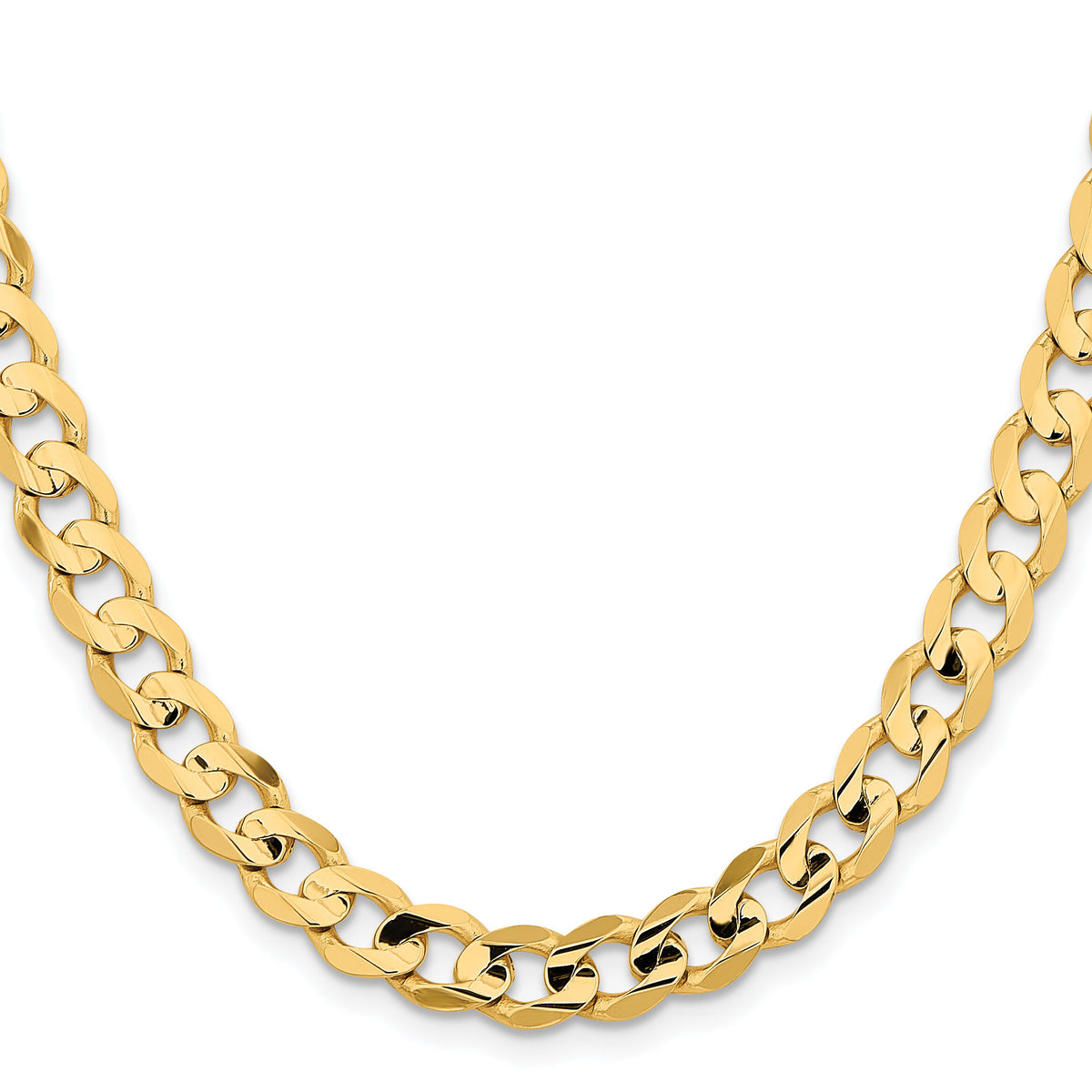 14k 8.5mm Open Concave Curb Chain-LCR220-20
