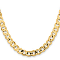 14k 8.5mm Open Concave Curb Chain-LCR220-22