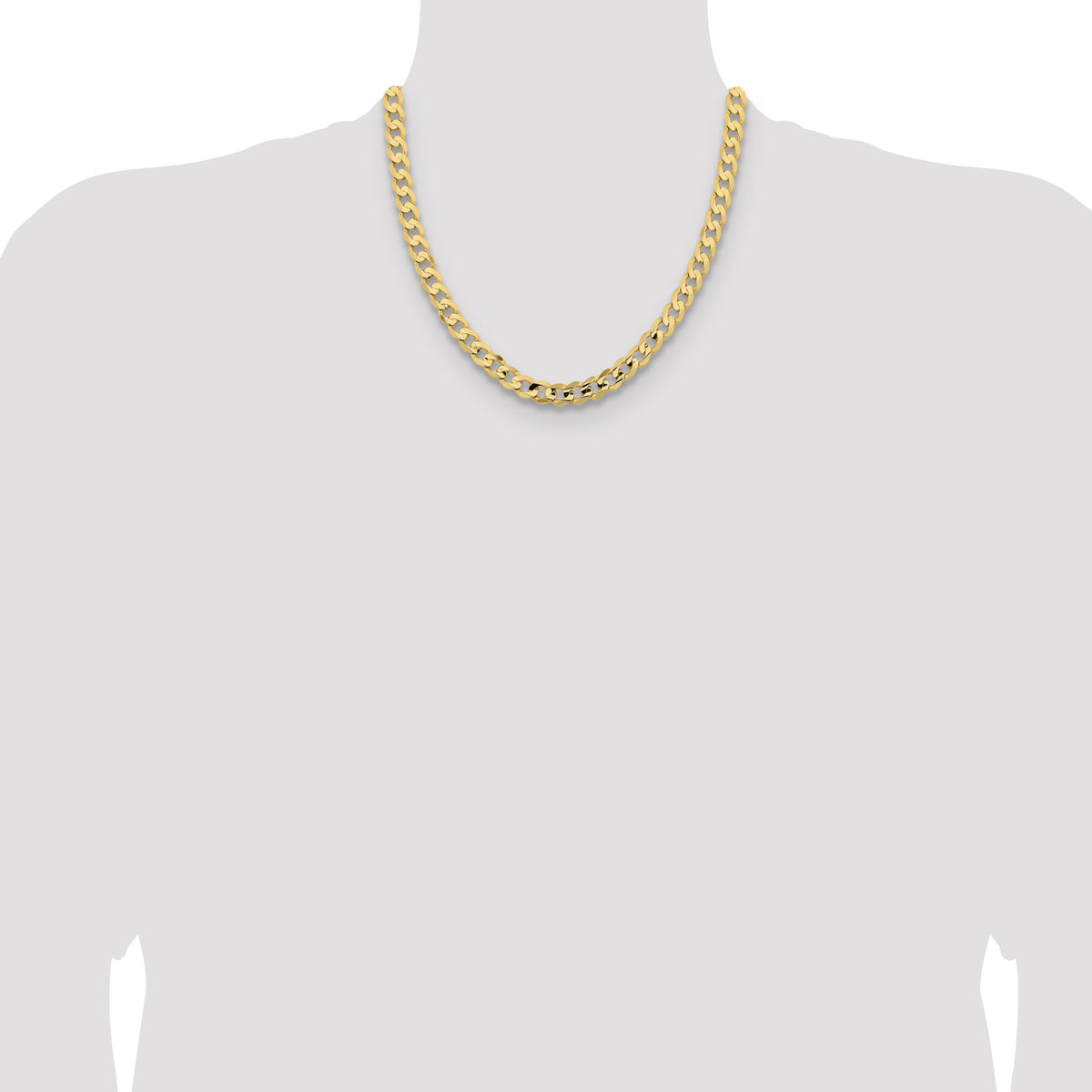 14k 8.5mm Open Concave Curb Chain-LCR220-20