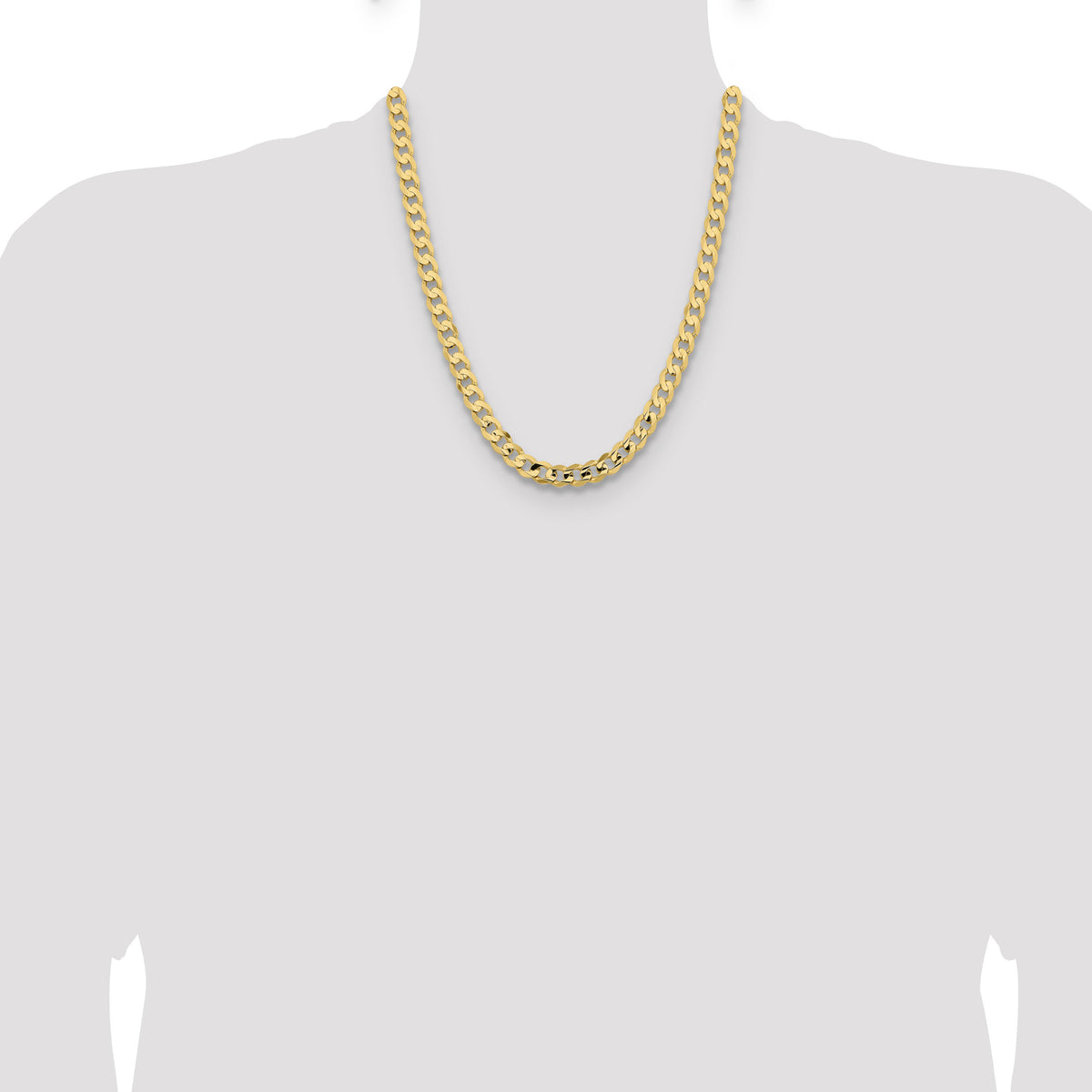 14k 8.5mm Open Concave Curb Chain-LCR220-22
