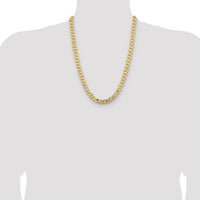 14k 8.5mm Open Concave Curb Chain-LCR220-24