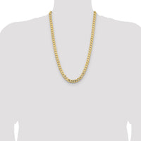 14k 8.5mm Open Concave Curb Chain-LCR220-26