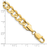14k 8.5mm Open Concave Curb Chain-LCR220-7