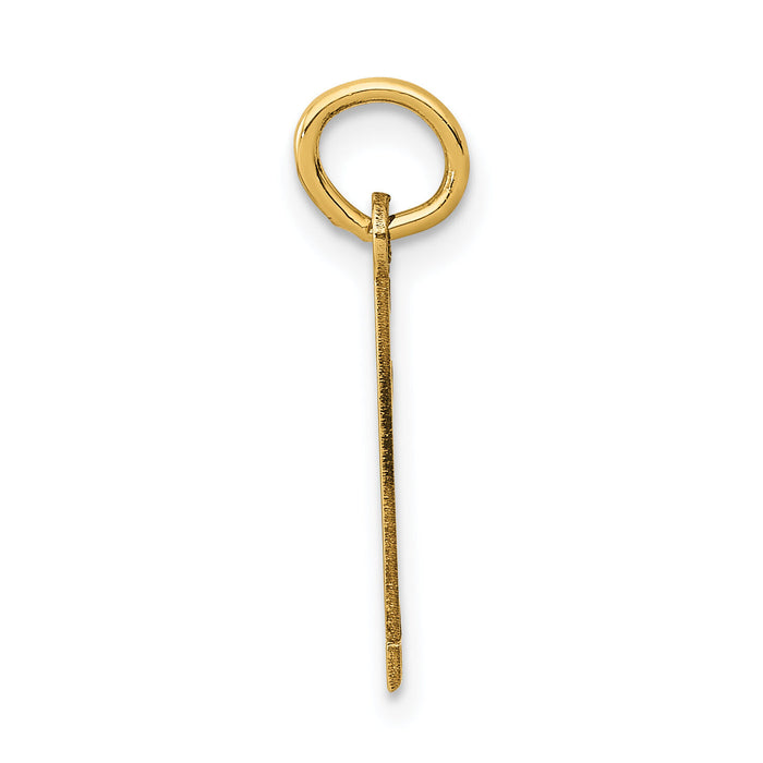 14k Small Elongated Number 1 Charm-LES01