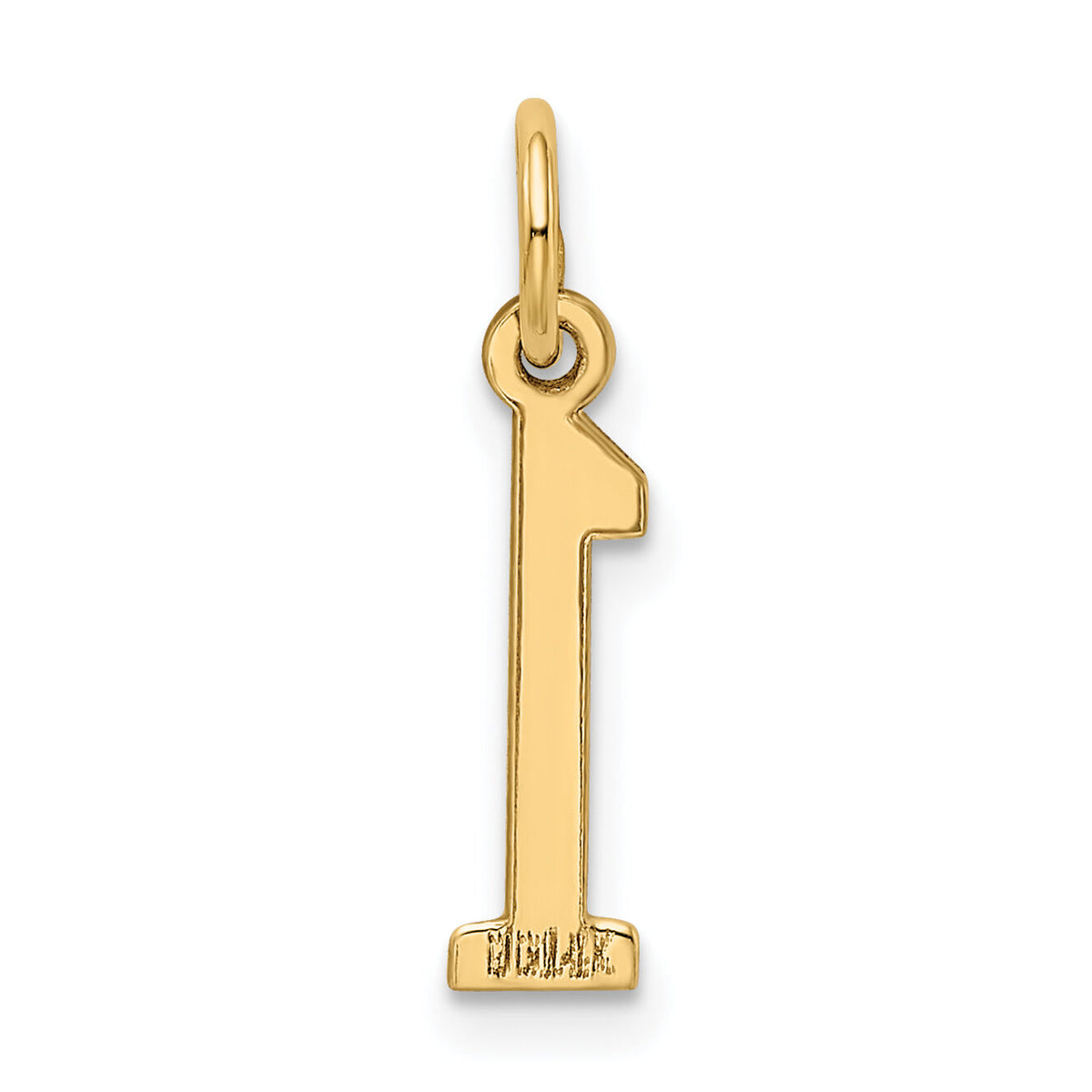 14k Small Elongated Number 1 Charm-LES01