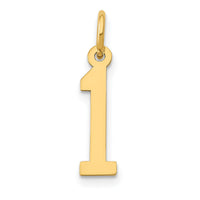 14k Small Elongated Number 1 Charm-LES01