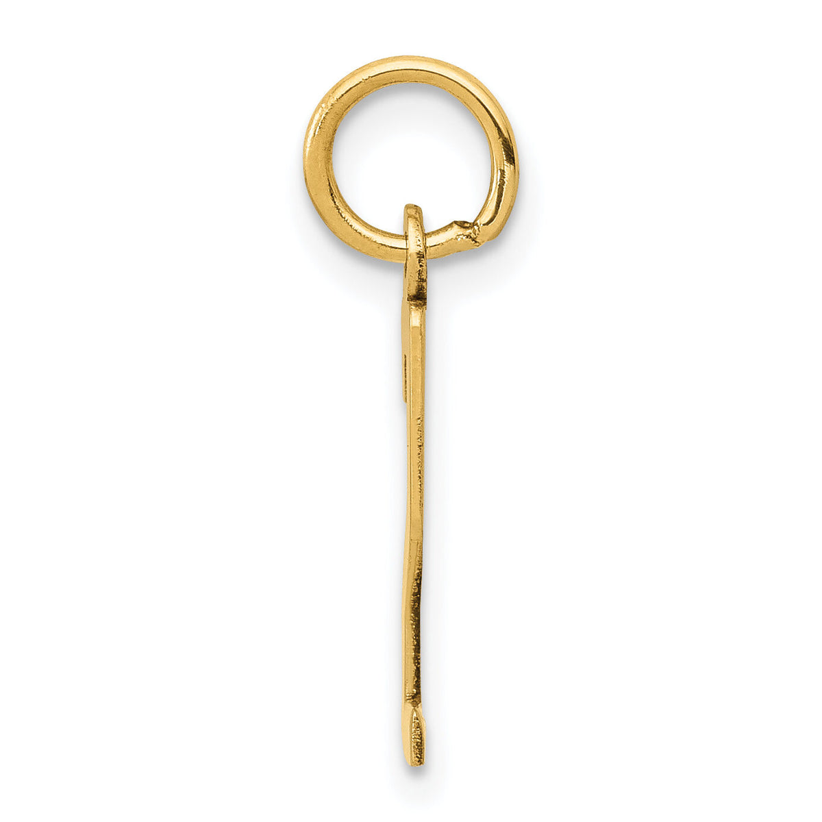 14k Small Elongated Number 2 Charm-LES02