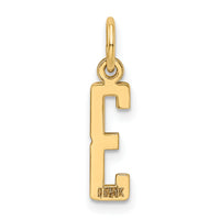 14k Small Elongated Number 3 Charm-LES03