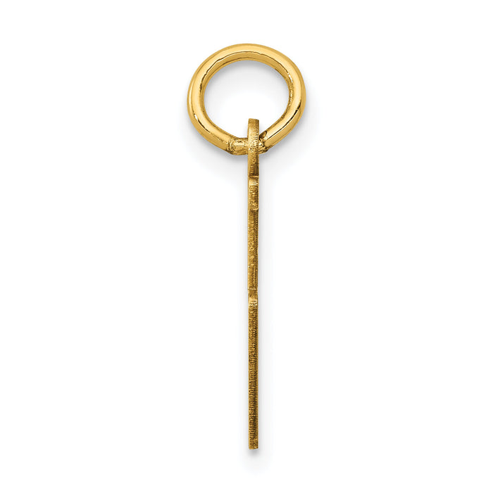 14k Small Elongated Number 5 Charm-LES05