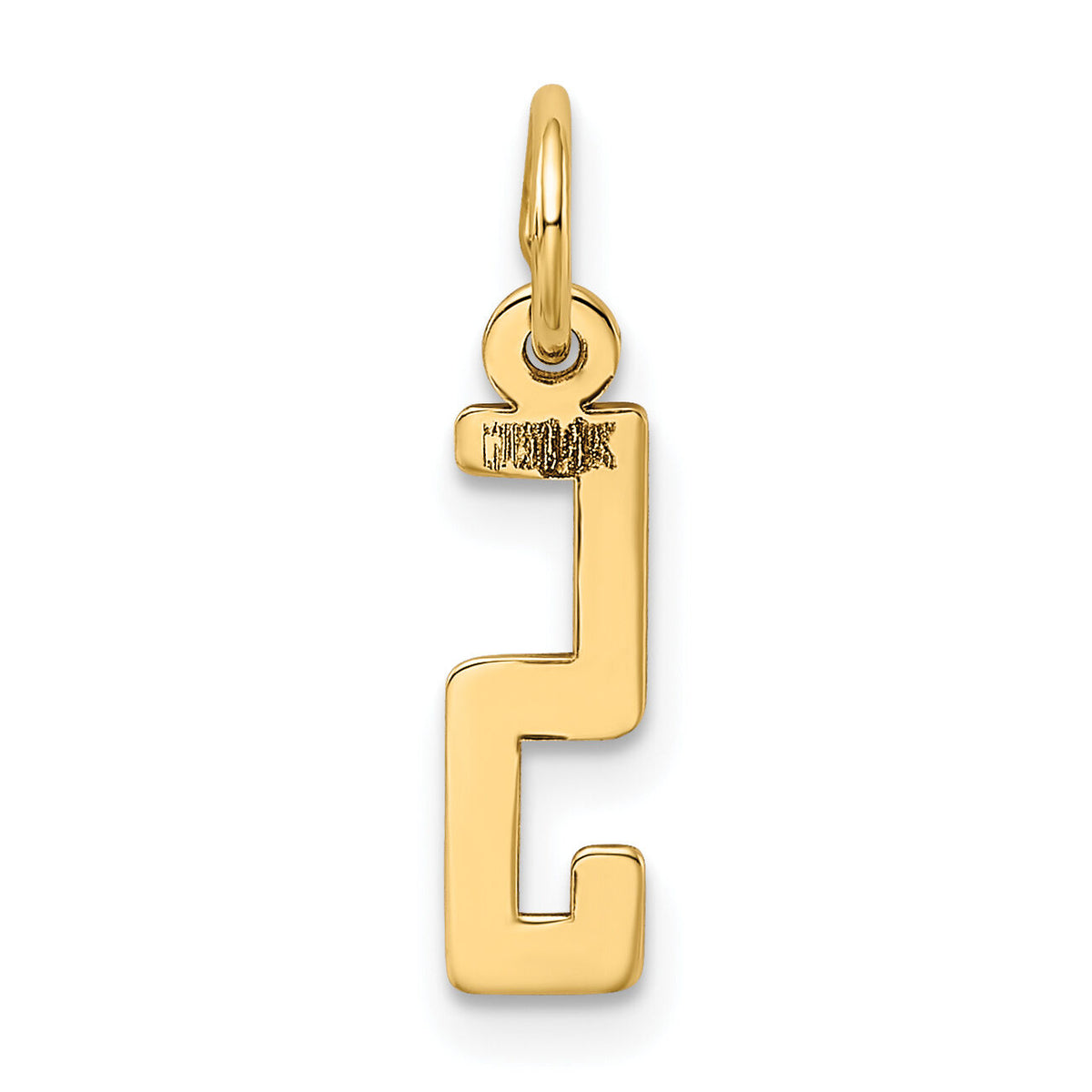 14k Small Elongated Number 5 Charm-LES05