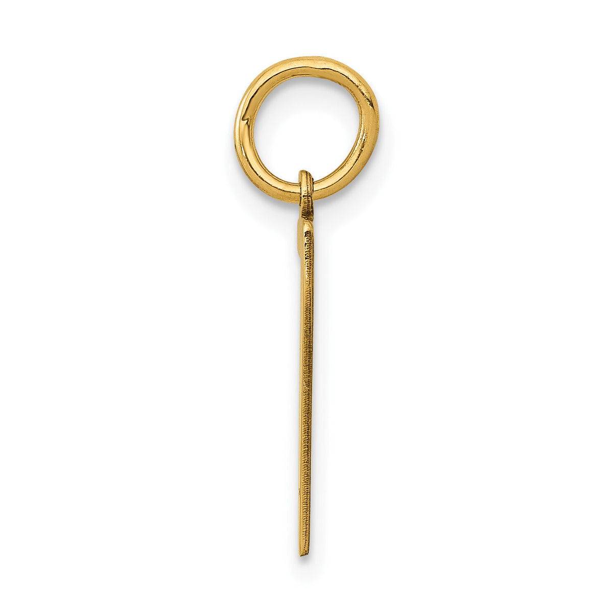 14k Small Elongated Number 7 Charm-LES07