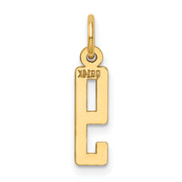 14k Small Elongated Number 9 Charm-LES09