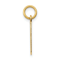 14k Small Elongated Number 10 Charm-LES10