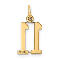 14k Small Elongated Number 11 Charm-LES11
