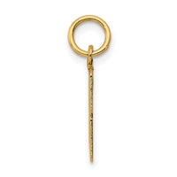 14k Small Elongated Number 13 Charm-LES13