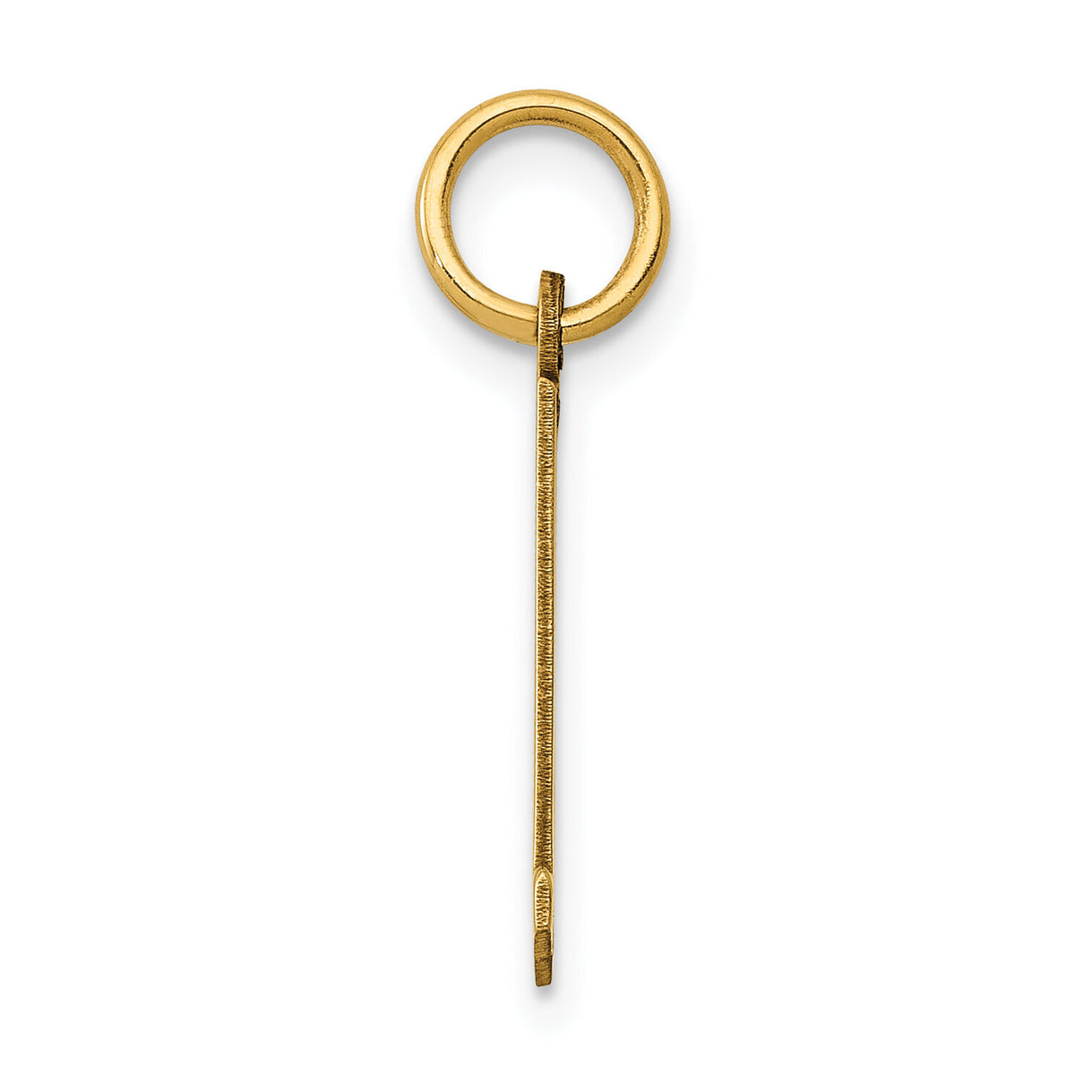 14k Small Elongated Number 21 Charm-LES21