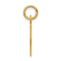 14k Small Elongated Number 22 Charm-LES22