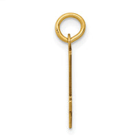 14k Small Elongated Number 24 Charm-LES24