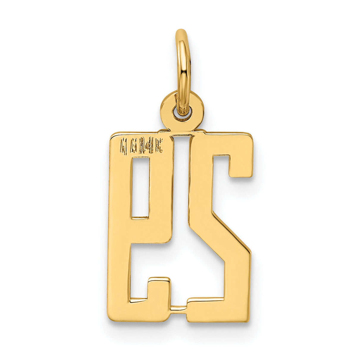 14k Small Elongated Number 29 Charm-LES29